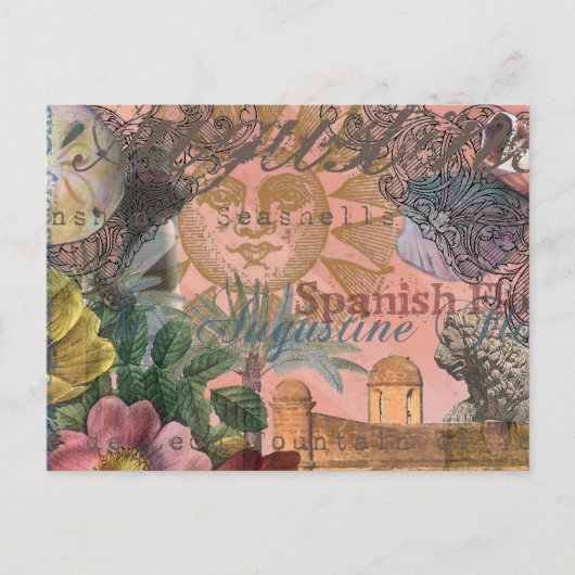 saint - augustine florida trekt antiek kunst briefkaart (Voorkant)