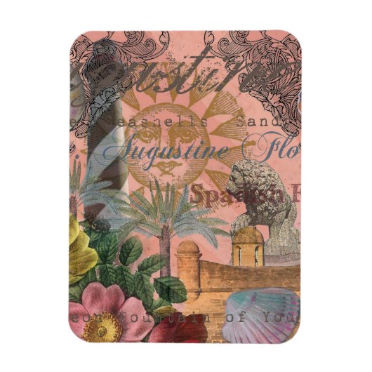 saint - augustine florida trekt antiek kunst magneet (Verticaal)