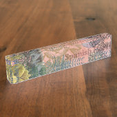 saint - augustine florida trekt antiek kunst naambordje (Zijkant)