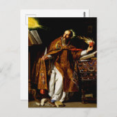 Saint Augustine van Hippo Briefkaart (Voorkant / Achterkant)