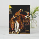 Saint Augustine van Hippo Feestdagenkaart (Staand voorkant)