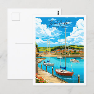 Saint Austell Cornwall Engeland vintage reizen Briefkaart