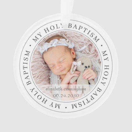 Saint Baptême Cadre simple Photo personnalisée mod (devant)