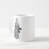 Saint Barbara avec chalice et canon Mug de café (Devant gauche)