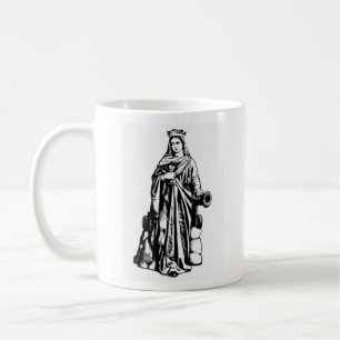 Saint Barbara avec chalice et canon Mug de café