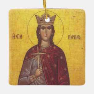 Saint Barbara Icon Keramisch Ornament