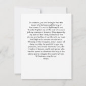 Saint Barbara Icon met gebed Notitiekaartje (Achterkant)