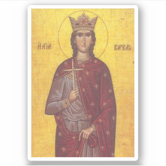Saint Barbara Icon Sticker (Voorkant)