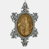 SAINT BARBARA TIN SNEEUWVLOK ORNAMENT (Links)
