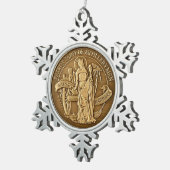 SAINT BARBARA TIN SNEEUWVLOK ORNAMENT (Rechts)