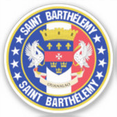 Saint Barthélemy Sticker (Voorkant)