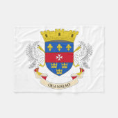 Saint Barthélemy-vlag Fleece Deken (Voorkant (Horizontaal))
