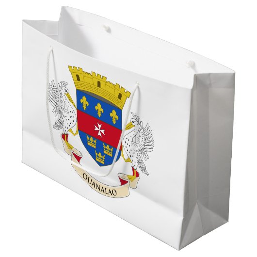 Saint Barthélemy-vlag Groot Cadeauzakje (Voorkant Gekanteld)