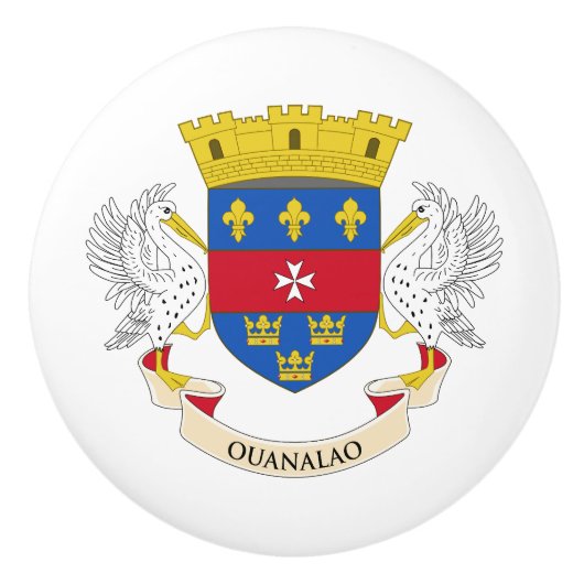 Saint Barthélemy-vlag Keramische Knop (Voorkant)