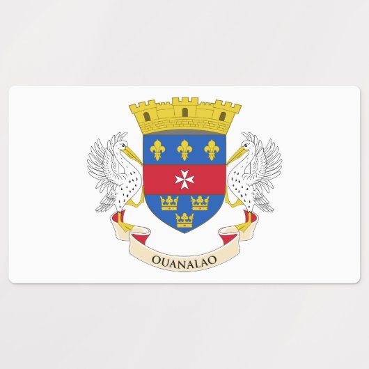 Saint Barthélemy-vlag Labels (Design 1)