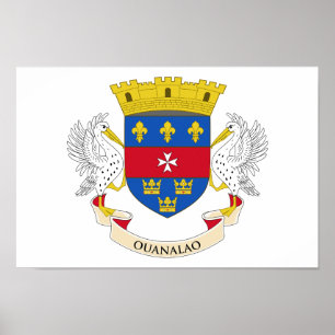 Saint Barthélemy-vlag Poster