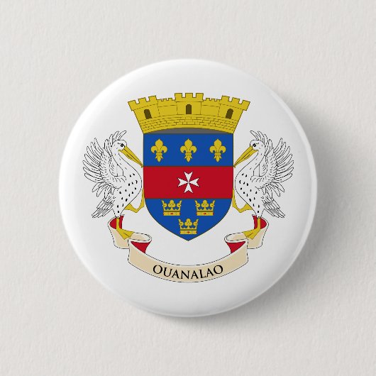 Saint Barthélemy-vlag Ronde Button 5,7 Cm (Voorkant)