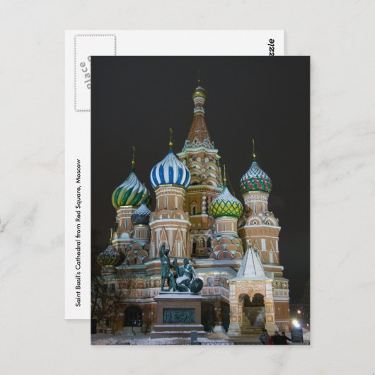 saint basil's nacht briefkaart (Voorkant / Achterkant)