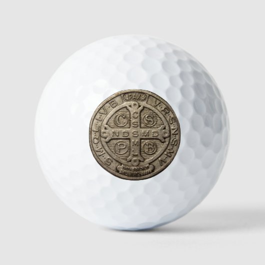 Saint Benedict Medaillon Golfballen (Voorkant)
