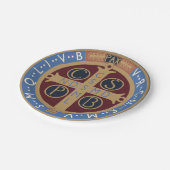 Saint Benedict Medal Papieren Bordje (Gekanteld)