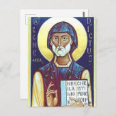 Saint Benedict van Nursia Briefkaart (Voorkant / Achterkant)