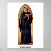 Saint Benedict van Nursia door Andrea Mantegna Poster (Voorkant)