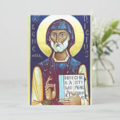 Saint Benedict van Nursia Feestdagenkaart (Staand voorkant)