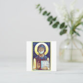 Saint Benedict van Nursia Vierkante Visitekaartje (Staand voorkant)