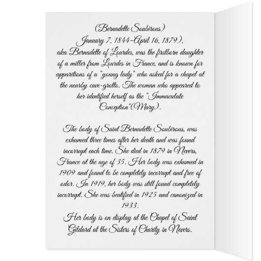 Saint Bernadette (Intérieur (Gauche))