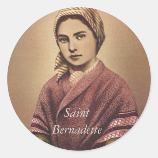 SAINT BERNADETTE RONDE STICKER (Voorkant)