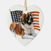 Saint Bernard All American Keramisch Ornament (Rechts)
