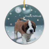 Saint Bernard Arbre de Noël Ornements (Dos)