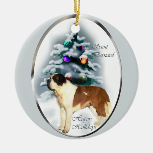 Saint Bernard Arbre de Noël Ornements (Devant)