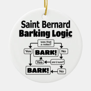 Saint Bernard Barking Logic Keramisch Ornament