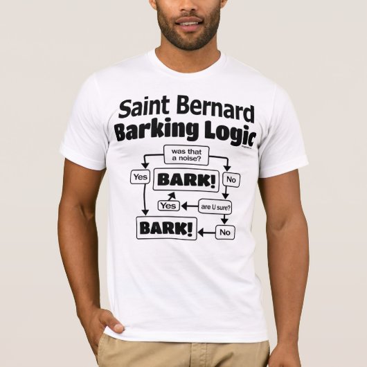 Saint Bernard Barking Logic T-shirt (Voorkant)