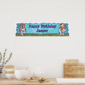 Saint Bernard Birthday Banner Poster (Keuken)