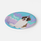 Saint Bernard Birthday Paper Bord (Gekanteld)