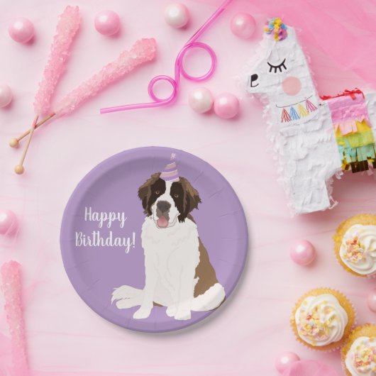 Saint Bernard Birthday Paper Bord (Feest)