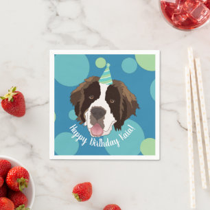 Saint Bernard Birthday Servet