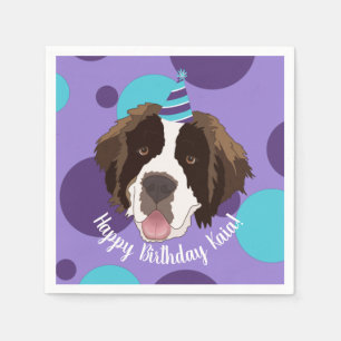 Saint Bernard Birthday Servet