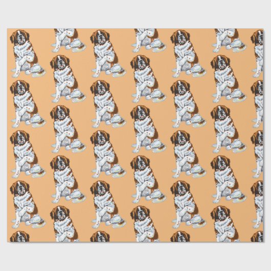 saint bernard cadeaupapier (Vlak)