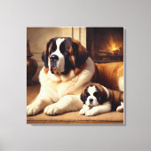 saint bernard canvas afdruk (Voorkant)
