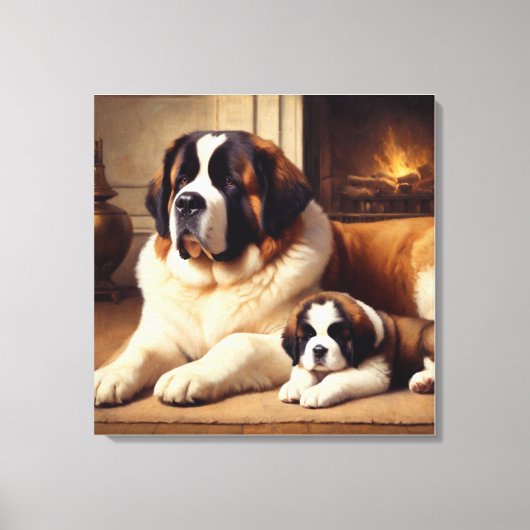 saint bernard canvas afdruk (Voorkant)