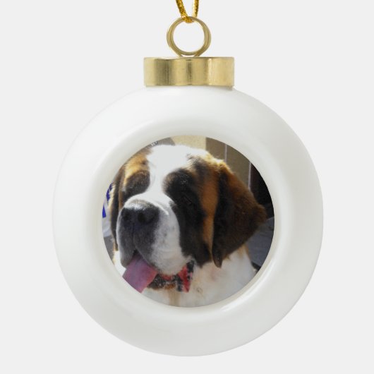 Saint Bernard Ceramic Ornament (Voorkant)