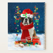 Saint Bernard chien avec cadeaux de Noël (Dos)