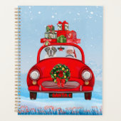 Saint Bernard Chien En Voiture Avec Le Père Noël (Devant)