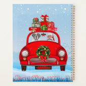 Saint Bernard Chien En Voiture Avec Le Père Noël (Dos)