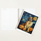 Saint Bernard Chien Mignon Halloween Jack O Lanter (Devant avec enveloppe)