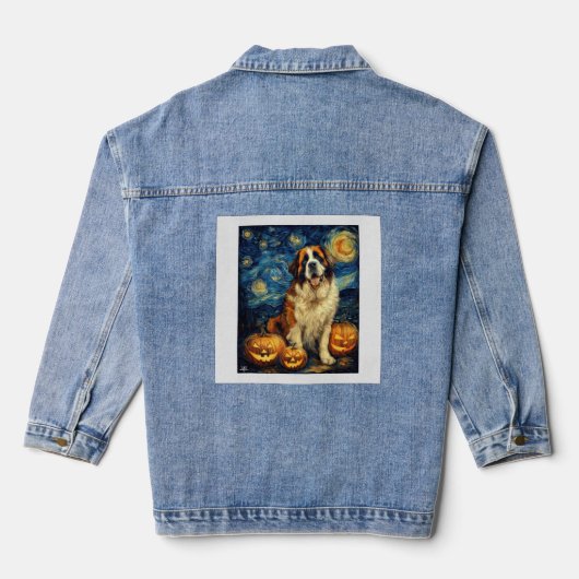 Saint Bernard Chien Mignon Halloween Jack O Lanter (Verso)