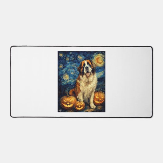 Saint Bernard Chien Mignon Halloween Jack O Lanter (Recto)